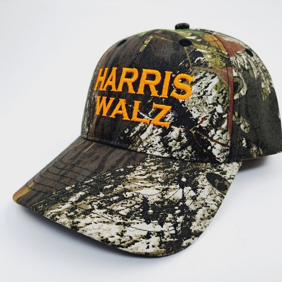 Harris Walz Midwest Chappell Roan Camo Orange Embroidered Baseball Hat Trend Cap - Picture 2 of 5